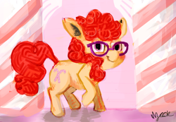 Size: 1480x1024 | Tagged: safe, artist:doctorpepperphd, imported from derpibooru, twist, earth pony, pony, glasses, solo