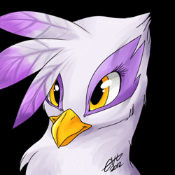 Size: 512x512 | Tagged: safe, artist:fizzy-dog, imported from derpibooru, gilda, griffon, female, solo