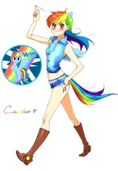 Size: 651x946 | Tagged: safe, artist:abysstea, imported from derpibooru, rainbow dash, human, humanized, tailed humanization, winged humanization