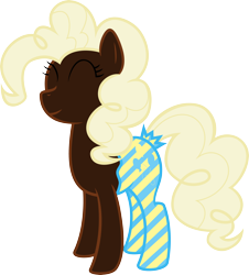 Size: 4782x5300 | Tagged: safe, artist:ambassad0r, imported from derpibooru, pinkie pie, candy pony, chocolate pony, pony, series:magic is powerful, absurd resolution, candy, chocolate, female, food, simple background, solo, transformed, transparent background, white chocolate