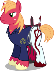 Size: 6054x8000 | Tagged: safe, artist:the-well-man, imported from derpibooru, big macintosh, earth pony, pony, absurd resolution, bleach (manga), crossover, male, simple background, solo, stallion, transparent background, vector, yasutora sado