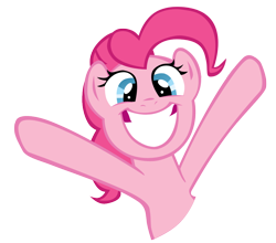 Size: 800x704 | Tagged: safe, artist:haloreplicas, imported from derpibooru, pinkie pie, hug, irrational exuberance, simple background, smiling, sweet dreams fuel, transparent background, vector