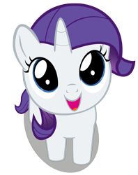 Size: 2379x3000 | Tagged: safe, artist:coldbologna, imported from derpibooru, rarity, pony, unicorn, cute, daaaaaaaaaaaw, female, filly, high res, hnnng, open mouth, raribetes, simple background, solo, transparent background, vector