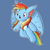 Size: 1000x1000 | Tagged: safe, artist:dragontrainer, artist:htfcuddles, imported from derpibooru, rainbow dash, female, kemofurry, solo, species swap