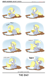 Size: 1900x3071 | Tagged: safe, artist:epulson, imported from derpibooru, derpy hooves, bubble, comic, derp, filly, laundry, soap