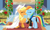 Size: 2500x1500 | Tagged: safe, artist:sketchyjackie, imported from derpibooru, applejack, rainbow dash, earth pony, pegasus, pony, accessory, applebetes, appledash, clothes, cowboy hat, cufflinks, cute, dashabetes, dress, duo, eyes closed, female, flower, freckles, hat, holding hooves, jackabetes, jewelry, kiss on the lips, kissing, lesbian, mare, marriage, shipping, show accurate, suit, sweet dreams fuel, tailcoat, tuxedo, veil, wedding, wedding dress