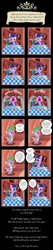 Size: 2052x9679 | Tagged: safe, artist:perfectblue97, imported from derpibooru, spike, twilight sparkle, dragon, earth pony, pony, comic:without magic, blank flank, book, bookshelf, bread, butter, comic, crying, earth pony twilight, floppy ears, flower, food, golden oaks library, knife, table