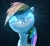 Size: 598x547 | Tagged: safe, imported from derpibooru, rainbow dash, assuming direct control, glowing eyes, glowing eyes meme, reaction image, wat