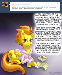 Size: 720x861 | Tagged: safe, artist:pluckyninja, imported from derpibooru, spitfire, pony, tumblr:sexy spitfire, ask, clothes, female, robe, solo, stupid sexy spitfire, tumblr