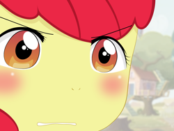 Size: 2675x2009 | Tagged: safe, artist:yuki endo, imported from derpibooru, apple bloom, anthro, ambiguous facial structure, face, gununu, high res, meme, reaction image