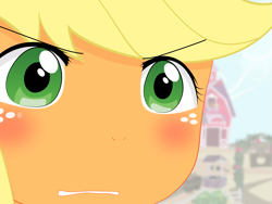 Size: 2675x2009 | Tagged: safe, artist:yuki endo, imported from derpibooru, applejack, anthro, ambiguous facial structure, face, gununu, high res, meme, reaction image