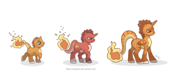 Size: 1280x592 | Tagged: safe, artist:almairis, imported from derpibooru, alicorn, charizard, charmander, charmeleon, unicorn, colt, crossover, evolution chart, family, father and son, fire, foal, male, pokémon, ponymon, simple background, stallion, transparent background, trio