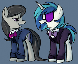 Size: 854x700 | Tagged: safe, artist:ghost, imported from derpibooru, dj pon-3, octavia melody, vinyl scratch, bowtie