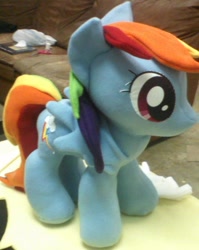 Size: 668x839 | Tagged: safe, artist:ponydeath, imported from derpibooru, rainbow dash, pony, irl, photo, plushie, solo