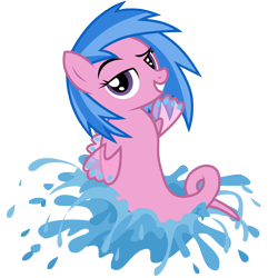 Size: 3000x3000 | Tagged: safe, artist:sunley, imported from derpibooru, wavedancer, pony, sea pony, female, g1, g1 to g4, g4, generation leap, high res, mare, simple background, solo, splash, transparent background, vector, water