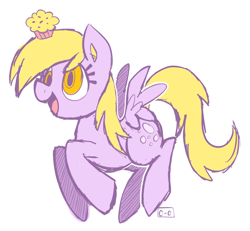 Size: 750x693 | Tagged: safe, artist:crayon-chewer, imported from derpibooru, derpy hooves, pegasus, pony, female, mare, muffin