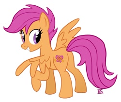 Size: 900x755 | Tagged: safe, artist:glamourkat, imported from derpibooru, scootaloo, pony, female, older, simple background, solo