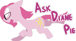 Size: 519x282 | Tagged: safe, artist:frostedwarlock, imported from derpibooru, pinkie pie, ask, diane pie, glasses, pinkamena diane pie