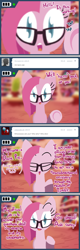 Size: 650x2030 | Tagged: safe, artist:frostedwarlock, imported from derpibooru, pinkie pie, earth pony, pony, alternate universe, ask, comic, diane pie, female, glasses, mare, pinkamena diane pie, solo, tumblr