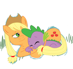 Size: 1276x1197 | Tagged: safe, artist:darkangel499, imported from derpibooru, applejack, spike, applespike, female, male, shipping, straight