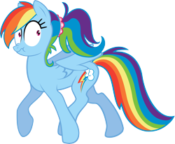 Size: 8709x7180 | Tagged: safe, artist:blmn564, artist:xenon, imported from derpibooru, rainbow dash, pony, absurd resolution, female, ponytail, scrunchy face, simple background, solo, transparent background
