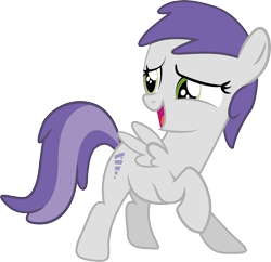 Size: 5722x5538 | Tagged: dead source, safe, artist:quanno3, imported from derpibooru, tornado bolt, pegasus, pony, call of the cutie, season 1, absurd resolution, background pony, female, filly, open mouth, raised hoof, simple background, solo, transparent background, vector