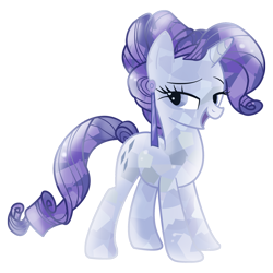 Size: 800x800 | Tagged: safe, imported from derpibooru, rarity, crystal pony, pony, unicorn, alternate hairstyle, crystal rarity, crystallized, female, mare, simple background, solo, transparent background, vector