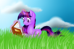 Size: 1500x1000 | Tagged: safe, artist:violyre, imported from derpibooru, twilight sparkle, reading