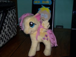 Size: 640x480 | Tagged: safe, imported from derpibooru, fluttershy, pony, butters, funrise, irl, official, photo, plushie, solo, south park