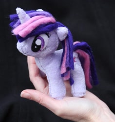 Size: 1840x1952 | Tagged: safe, artist:draglaplushies, imported from derpibooru, twilight sparkle, pony, hand, irl, photo, plushie, solo