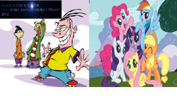 Size: 680x372 | Tagged: safe, imported from derpibooru, applejack, fluttershy, pinkie pie, rainbow dash, rarity, twilight sparkle, double d, ed, ed (ed edd n eddy), ed edd n eddy, edd, eddy, eddy (ed edd n eddy)