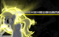 Size: 1920x1200 | Tagged: safe, artist:kooner-cz, artist:vexx3, edit, imported from derpibooru, derpy hooves, pegasus, pony, female, mare, smiling, solo, vector, wallpaper, wallpaper edit