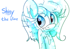 Size: 987x661 | Tagged: safe, artist:extradan, imported from derpibooru, oc, oc only, oc:shiny slime, goo pony, original species, slime, solo