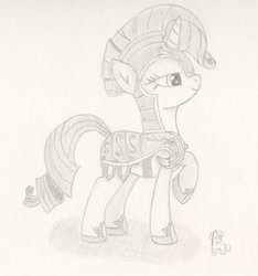 Size: 1320x1410 | Tagged: safe, artist:ramott, imported from derpibooru, rarity, pony, unicorn, female, mare, monochrome, solo