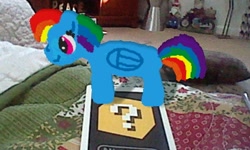 Size: 400x240 | Tagged: safe, imported from derpibooru, rainbow dash, 3ds, augmented reality, photo