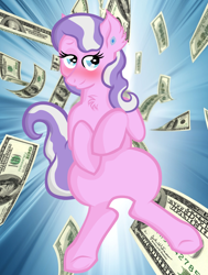 Size: 1280x1690 | Tagged: safe, artist:zeldacourage, imported from derpibooru, diamond tiara, featureless crotch, federal reserve note, money