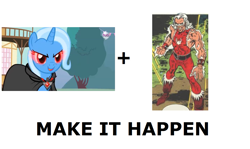 Size: 1337x796 | Tagged: safe, imported from derpibooru, trixie, magic duel, alicorn amulet, cocaine, exploitable meme, make it happen, meta, snowflame