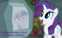 Size: 800x500 | Tagged: safe, artist:jokie155, imported from derpibooru, rarity, twilight sparkle, rock