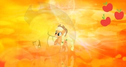 Size: 1600x860 | Tagged: safe, artist:thegreatfrikken, imported from derpibooru, applejack, crystallized, wallpaper