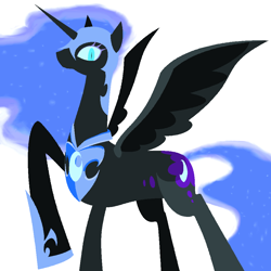 Size: 1000x1000 | Tagged: safe, artist:jun, imported from derpibooru, nightmare moon, pony, female, pixiv, solo