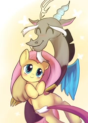 Size: 500x700 | Tagged: artist needed, safe, imported from derpibooru, discord, fluttershy, discoshy, female, male, shipping, straight