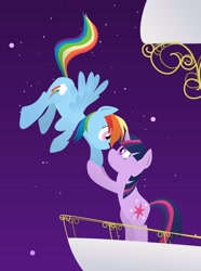 Size: 2094x2816 | Tagged: safe, artist:lostzilla, imported from derpibooru, rainbow dash, twilight sparkle, female, lesbian, shipping, twidash