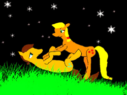 Size: 640x480 | Tagged: safe, artist:firekitty8, imported from derpibooru, applejack, caramel, carajack, female, male, ms paint, shipping, straight