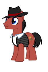 Size: 730x1095 | Tagged: safe, artist:zipdry, imported from derpibooru, oc, oc only, earth pony, pony, hat, trilby