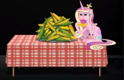 Size: 532x345 | Tagged: safe, artist:php11, edit, imported from derpibooru, princess cadance, aqua teen hunger force, corn, corn on the cob, herbivore