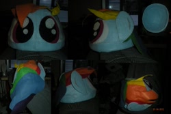 Size: 1095x730 | Tagged: safe, imported from derpibooru, rainbow dash, big eyes, hat, irl, photo