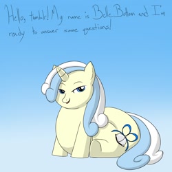 Size: 1000x1000 | Tagged: safe, artist:lesang, imported from derpibooru, oc, oc only, oc:belle bottom, pony, unicorn, ask belle bottom, fat, filly