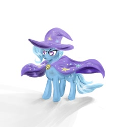 Size: 500x500 | Tagged: safe, artist:malinetourmaline, imported from derpibooru, trixie, pony, female, mare, simple background, solo, white background