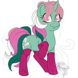 Size: 800x800 | Tagged: safe, artist:masqueadrift, imported from derpibooru, fizzy, twinkle eyed pony, clothes, g1, socks