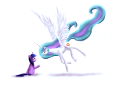 Size: 1600x1095 | Tagged: safe, artist:rainbowgambler, imported from derpibooru, princess celestia, twilight sparkle, duo